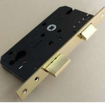 German Standard mortise type Lock Body with PVD gold forend plate