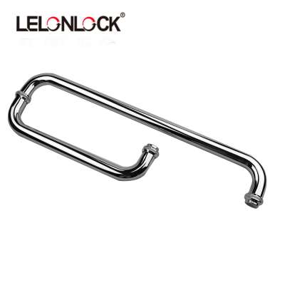 L sharp glass shower room  door pull handle Knob Manufacturers made in China