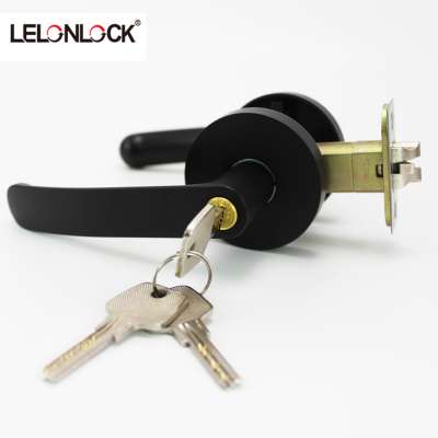 Upgrade technology smooth working zinc alloy matt  black finish door lock