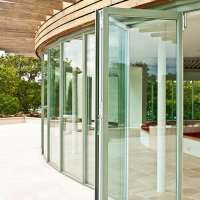 high quality frameless folding glass doors with CE& BV