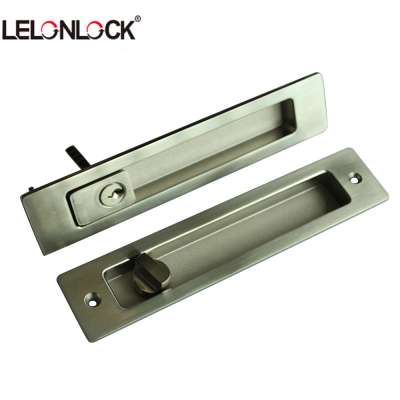 Long square design Bedroom house decoration Zinc alloy keyed sliding door lock set