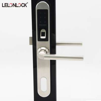 Narrow door Stainless steel 304  fingerprint door lock with LCD screen