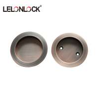 Round design door decoration zinc alloy door pull handle with beautiful antique copper finish